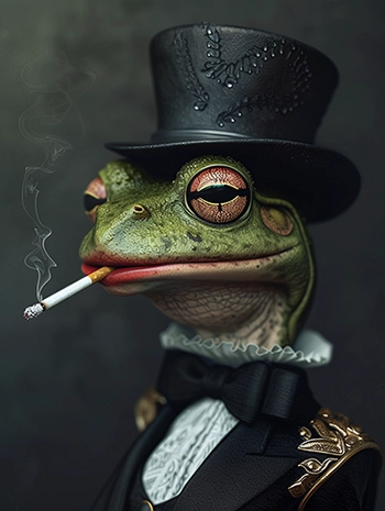 en AI generated frog